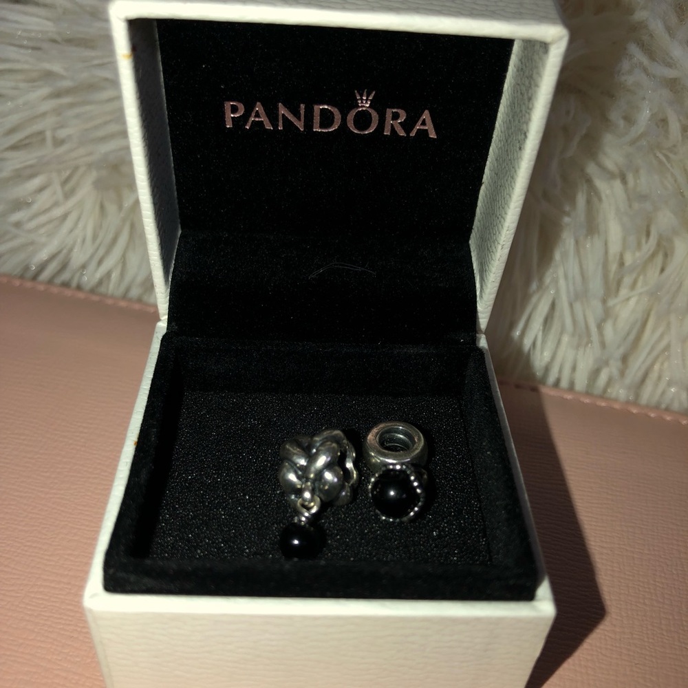 PANDORA Retired Black Onyx Charms (Authentic)